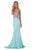 Beaded Sleeveless V-neckline Mermaid Gown GL1349
