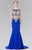 Gold Toned Embroidered Beaded Bodice Gown GL1461