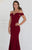 Elizabeth K - GL1593 Jersey Sweetheart Cold Shoulders Mermaid Gown In Red