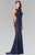 Embellished Scoop Neck Jersey Sheath Dress GL2222