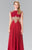Embellished Bateau Chiffon A-Line Dress GL2228