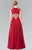 Embellished Bateau Chiffon A-Line Dress GL2228