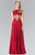 Embellished Bateau Chiffon A-Line Dress GL2228