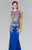 Embroidered Bateau Neck Jersey Trumpet Dress GL2230