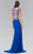 Embroidered Bateau Neck Jersey Trumpet Dress GL2230