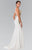Embroidered Bateau Neck Jersey Trumpet Dress GL2230