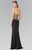 Embroidered Halter Jersey Trumpet Dress GL2231