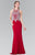 Embellished High Neck Jersey Sheath Dress GL2232