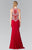 Embellished High Neck Jersey Sheath Dress GL2232