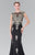 Embellished High Neck Jersey Trumpet Dress GL2233