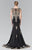 Embellished High Neck Jersey Trumpet Dress GL2233