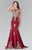 Embellished High Neck Jersey Trumpet Dress GL2233