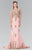 Embellished High Neck Jersey Trumpet Dress GL2233