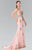 Embellished High Neck Jersey Trumpet Dress GL2233