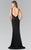 Illusion Bateau Neckline with Open Back Gown GL2234