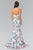 Two Piece Halter Mermaid Gown GL2259