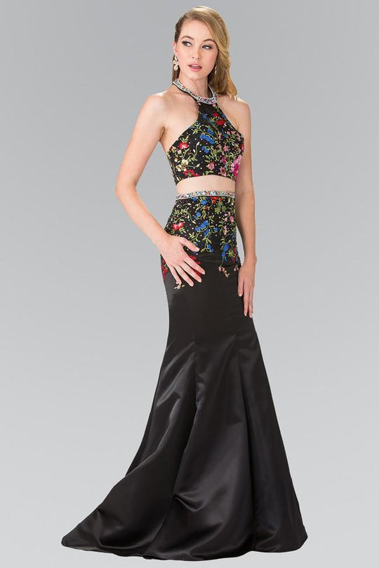 Two Piece Halter Mermaid Gown GL2260