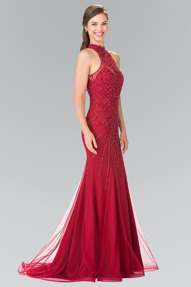 Sequined Halter Long Dress  GL2263