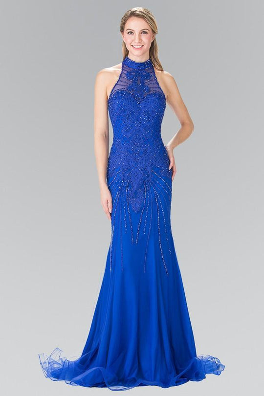Sequined Halter Long Dress  GL2263