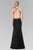 Sequined Halter Long Dress with Slit GL2265