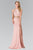 Sequined Halter Long Dress with Slit GL2265