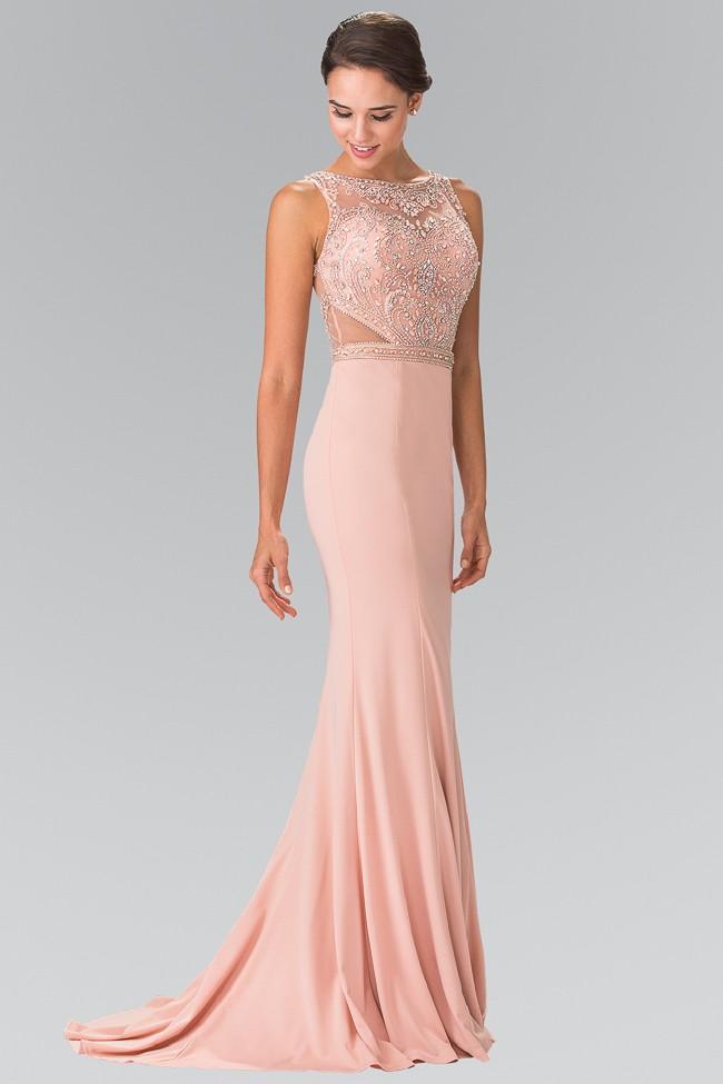 Sleeveless Beaded Long Dress GL2267