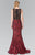 Embellished Bateau Neck Lace Trumpet Dress GL2268