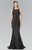 Embellished Bateau Neck Lace Trumpet Dress GL2268