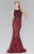 Embellished Bateau Neck Lace Trumpet Dress GL2268