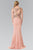 Embroidered V Neck Long Dress GL2270