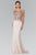 Embroidered V Neck Long Dress GL2270