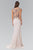 Embroidered V Neck Long Dress GL2270