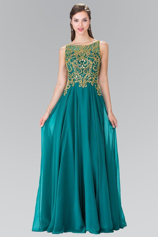 Embellished Sleeveless Long Dress GL2274