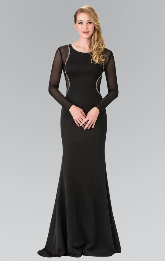 Beaded Scoop Neck Rome Jersey Sheath Dress GL2284