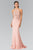 Beaded Halter Trumpet Dress GL2285