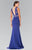 Laced Illusion High Neck Jersey Trumpet Dress GL2286
