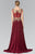 Laced Scoop Neck Chiffon A-Line Dress GL2288