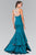 Elizabeth K - Beaded Illusion Jewel Mermaid Gown GL2290 In Blue and Green