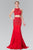 Two Piece Sequined Trumpet Gown GL2291