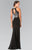 Beaded High Neck Rome Jersey Trumpet Gown GL2294