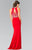 Beaded High Neck Rome Jersey Trumpet Gown GL2294