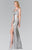 V Neck Long Dress with Slit GL2300