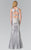V Neck Long Dress with Slit GL2300