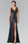 V Neck Long Dress with Slit GL2300