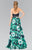 Long Halter Floral Gown GL2302