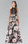Long Halter Floral Gown GL2302