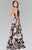 Long Halter Floral Gown GL2302