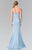 Strapless Peplum Long Dress GL2304