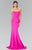 Strapless Peplum Long Dress GL2304