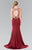 Embellished Scoop Neck Rome Trumpet Dress GL2312